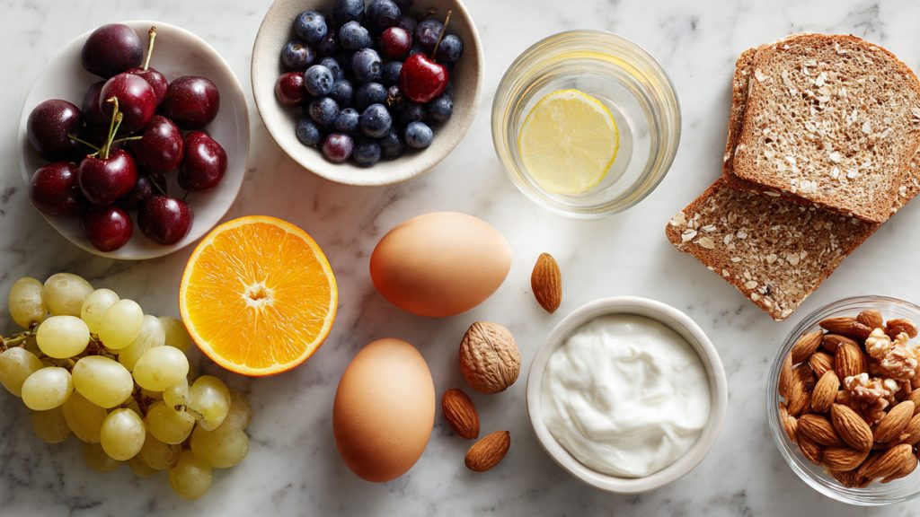 low purine foods for gout including fruits berries eggs nuts and dairy